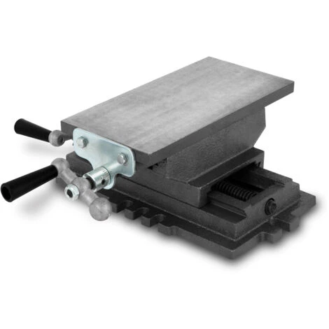 EBERTH Tavola A Croce In Ghisa E Acciaio, Piano Di Lavoro 120 X 230 Mm, Altezza 100 Mm, Morsa Per Lavori Di Foratura E Fresatura, Tavola Di Fresatura Per Trapano, Fresatrice E Banco Di Lavoro