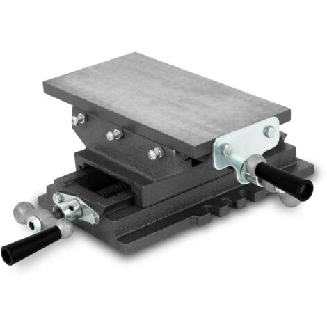 EBERTH Tavola A Croce In Ghisa E Acciaio, Piano Di Lavoro 120 X 230 Mm, Altezza 100 Mm, Morsa Per Lavori Di Foratura E Fresatura, Tavola Di Fresatura Per Trapano, Fresatrice E Banco Di Lavoro - immagine 2