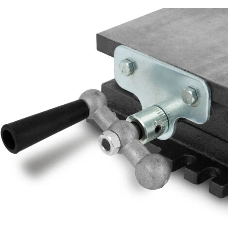 EBERTH Tavola A Croce In Ghisa E Acciaio, Piano Di Lavoro 120 X 230 Mm, Altezza 100 Mm, Morsa Per Lavori Di Foratura E Fresatura, Tavola Di Fresatura Per Trapano, Fresatrice E Banco Di Lavoro - immagine 4