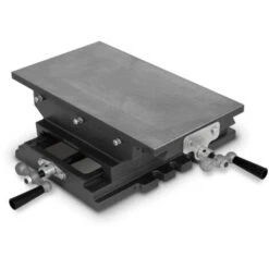 EBERTH Tavola A Croce In Ghisa E Acciaio, Piano Di Lavoro 200 X 360 Mm, Altezza 120 Mm, Morsa Per Lavori Di Foratura E Fresatura, Tavola Di Fresatura Per Trapano, Fresatrice E Banco Di Lavoro