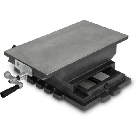 EBERTH Tavola A Croce In Ghisa E Acciaio, Piano Di Lavoro 200 X 360 Mm, Altezza 120 Mm, Morsa Per Lavori Di Foratura E Fresatura, Tavola Di Fresatura Per Trapano, Fresatrice E Banco Di Lavoro - immagine 2