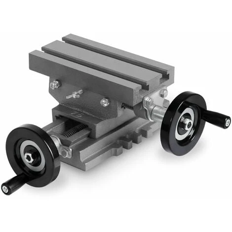 EBERTH Tavola A Croce In Ghisa E Acciaio, Piano Di Lavoro 85 X 170 Mm, Altezza 100 Mm, Morsa Per Lavori Di Foratura E Fresatura, Tavola Di Fresatura Per Trapano, Fresatrice E Banco Di Lavoro