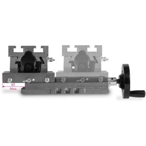 EBERTH Tavola A Croce In Ghisa E Acciaio, Piano Di Lavoro 85 X 170 Mm, Altezza 100 Mm, Morsa Per Lavori Di Foratura E Fresatura, Tavola Di Fresatura Per Trapano, Fresatrice E Banco Di Lavoro - immagine 5