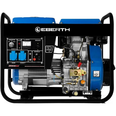 5000 Watt Generatore Diesel (Motore Diesel 10 Hp, 4 Tempi, Monofase, 2x 230 V, 1x 12V, Avviamento Elettrico) - immagine 2