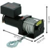 Verricello Auto Jeep Parauti Argano Da Traino Con Telecomando 12 V 1361 KG Cavo In Acciaio 13,5 Mt