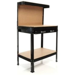 Banco Da Lavoro 800x500x1400mm Tavolo Da Officina Con Parete Forata