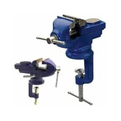 MORSA DA BANCO CON BASE GIREVOLE APERTURA MASSIMA 60mm FISSAGGIO A MORSETTO