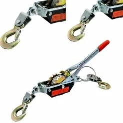 PARANCO VERRICELLO ARGANO MANUALE GANCIO TRAINO 2T 2000KG FUNE CAVO ACCIAIO