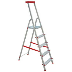 Hercules Scala Alluminio 5 Gradini Super Leggera E Robusta In Altezza Domestica Casa