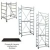 Ponteggio Trabattello Ruote Mobile Professionale Edilizia Zincato Impalcatura Altezza Lavoro: 324