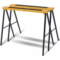 COSTWAY 2 Cavalletti Da Lavoro Pieghevoli, Coppia Di Cavalletti In Metallo Per Segare, Carico Fino A 275 Kg, Modello 1