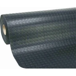 Lastra Gomma Pavimento Tela Nera Bolle Rotolo Bullonato Rivestimento 3mm Larg125 Lunghezza: 1 Metro