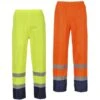 Portwest Pantaloni Antipioggia Alta Visibilita' Arancione/Navy, Misura: S (46/48)