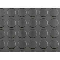 Pavimento Copripavimento Pvc Rivestimento Bullonato Bollato Nero H100 Lunghezza Rotolo: 1 Metro