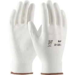 12 PAIA DI GUANTI GUANTO DA LAVORO SPALMATI NYLON POLIURETANO MISURA 10 BIANCHI 867