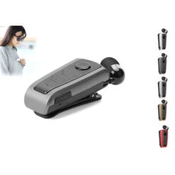 Cuffia Mono Auricolare Retrattile Wireless Bluetooth Smartphone Clip On