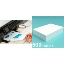 Fogli Carta A4 Stampante Risma 500 Fogli 80G
