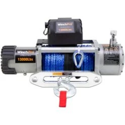 WinchPro - Verricello Elettrico 12V, 5900kg/13000lbs Capacità, 26m Corda In Dyneema Sintetico, 2 Telecomandi Inclusi (1 Senza Fili, 1 Cavo), Per Fuoristrada, 4x4, Rimorchiatori