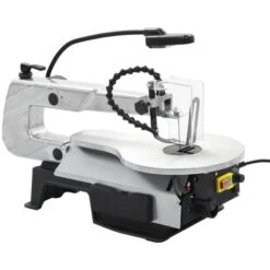 Sega A Scorrimento Con Luce Acciaio Profondità Di Taglio 406 Mm VidaXL