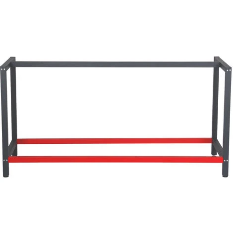 Telaio Per Banco Da Lavoro 175x57x81 Cm Acciaio Antracite-rosso Base Per Tavolo - immagine 2