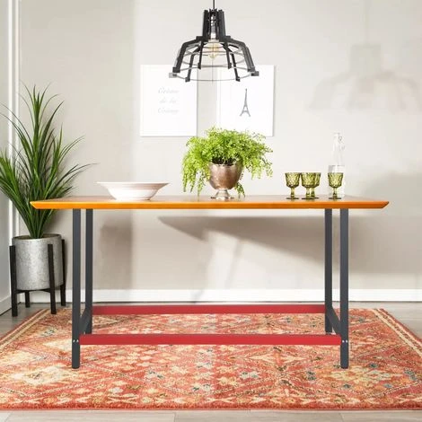 Telaio Per Banco Da Lavoro 175x57x81 Cm Acciaio Antracite-rosso Base Per Tavolo - immagine 4