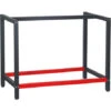 Telaio Per Banco Da Lavoro 100x57x81 Cm Acciaio Antracite-rosso Base Per Tavolo