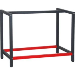 Telaio Per Banco Da Lavoro 100x57x81 Cm Acciaio Antracite-rosso Base Per Tavolo