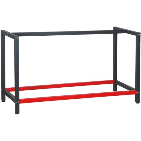Telaio Per Banco Da Lavoro 150x57x81 Cm Acciaio Antracite-rosso Base Per Tavolo