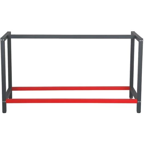Telaio Per Banco Da Lavoro 150x57x81 Cm Acciaio Antracite-rosso Base Per Tavolo - immagine 3