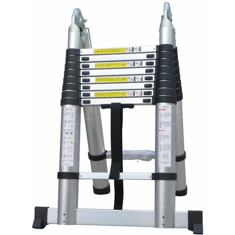 Varan Motors - DLT709B Scala Telescopica In Alluminio Con 18 Gradini E Lunghezza Massima 560cm