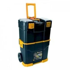 Trolley Portautensili In Plastica, Nero E Giallo