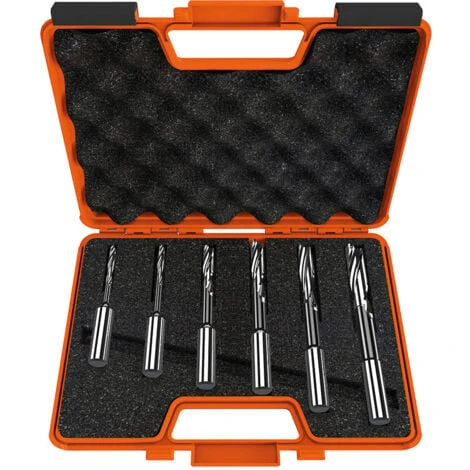 161.001.10 SET 6 PUNTE MORTASA/ELICOIDALI HSS S=16 D=6-8-10-12-14-16 SX