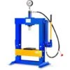 MSW Pressa Idraulica Con Manometro Per Officina 10 Tonnellate Altezza Regolabile Sa