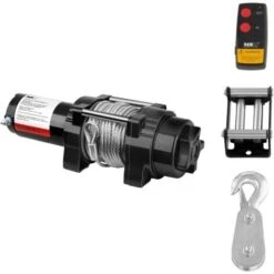 MSW Verricello Elettrico Fuoristrada Argano Offroad 12V 1590 Kg 3500 Lb 15 5 Metri