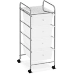 Carrello Bagno Carrellino Estetista Parrucchiera Salone Appoggio 4 Cassetti 40 L