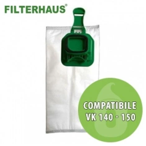 SACCHETTI VORWERK FOLLETTO VK 140 150 COMPATIBILI CONF DA 6PZ