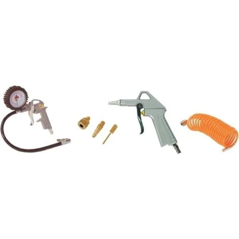 KIT STANLEY 6 PNEUMATIC KIT ACCESSORI COMPRESSORE PISTOLA SOFFIAGGIO GONFIAGGIO - immagine 4