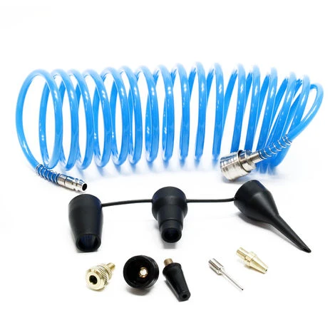 Set Utensili Ad Aria Compressa 13pz Pistole A Spruzzo Ugelli Tubo 5m Attrezzi Pneumatici - immagine 5