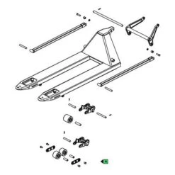 Porta Rullo Transpallet Tandem Gs01 Zincato