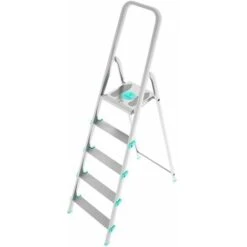 Colombo Scala STARK 5 Gradini In Acciao/alluminio Con Gradini E Piedini Antiscivolo EN131 MADE IN ITALY