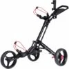 Carrello Da Golf Pieghevole Con 3 Ruote, Carrello Da Golf Con Portaombrelli E Porta Bicchiere, Apertura E Chiusura Facili,Nero