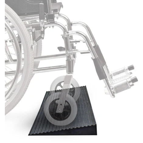 Rampa Per Soglie 8x80x900mm Gomma Piena Superficie Antiscivolo Per Sedie A Rotelle E Deambulatori - immagine 5