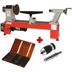 TORNIO LEGNO 460MM BANCO HOLZMANN D460FXL + ATT. MANDRINO+MANDRINO+SGORBIE H8TLG