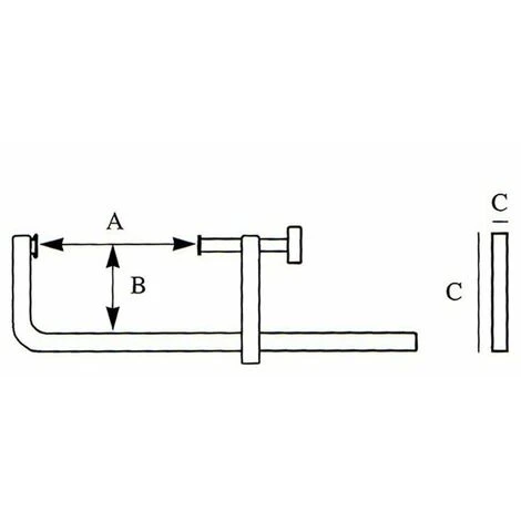 ALFA 60 STRETTOIO VITE MORSETTO STRINGENTE SERRAGGIUNTO PER LEGNO TIPO FALEGNAME-200 X 80 Mm-25 X 6 Mm 200 X 80 Mm 25 X 6 Mm - immagine 3