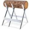 Relaxdays Cavalletto Taglialegna, Pieghevole, Supporto Per Motoseghe, Acciaio, HLP 81 X 75,5 X 81, Argento