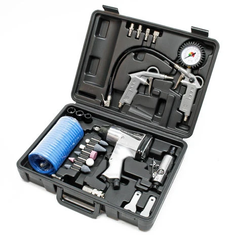 Set Di Utensili Pneumatici 27 Pezzi Con Pistola Ad Aria Compressa E Tanti Accessori Inclusi - immagine 2