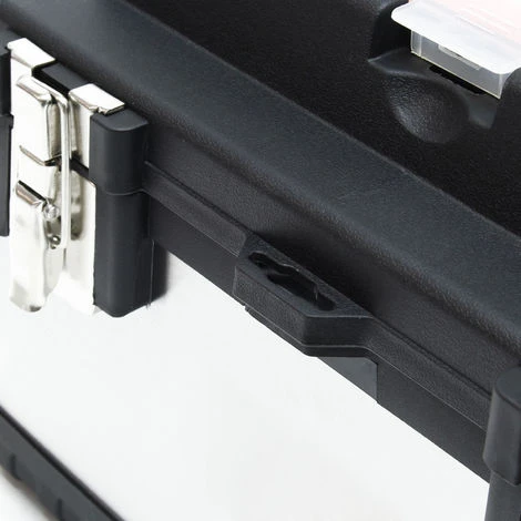 Valigetta Porta Attrezzi In Acciaio Inox E Plastica 50,5x23,5x25,5 Cm Con Portautensili E Maniglia - immagine 5