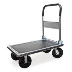 Carrello A Pianale Fino A 300kg Pieghevole Con Ruote Pneumatiche Rivestimento Antiscivolo