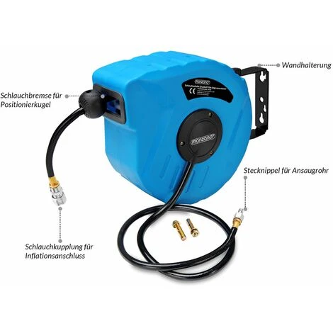 Monzana® Avvolgitubo Ad Aria Compressa Fissaggio A Muro Collegamento: 3/8 180° - immagine 4