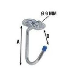 Gancio Staffa Acciaio Appendi Bici Bicicletta Multiuso A Parete Muro Soffitto